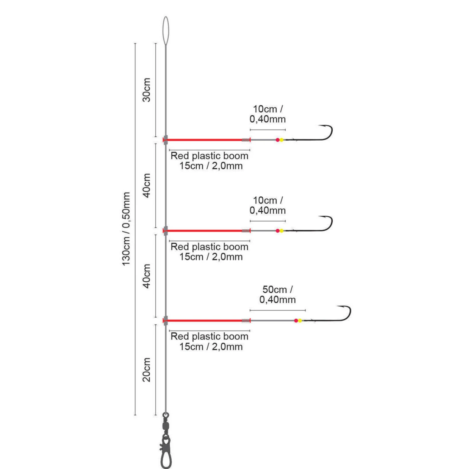 Spro 26 Plastic Boom Easy Paternoster 4 Spro 26 Plastic Boom Easy Paternoster - Afbeelding 2